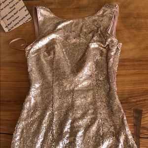 Gold sequin dress